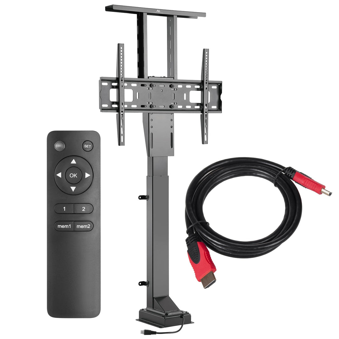 Maclean Electric Extension Mount for TV, 37''-65''', VESA 600x400, max 50kg, MC-866 + HDMI 2.0 4K 3D UHD 1.8m CABLE 48 bit Copper