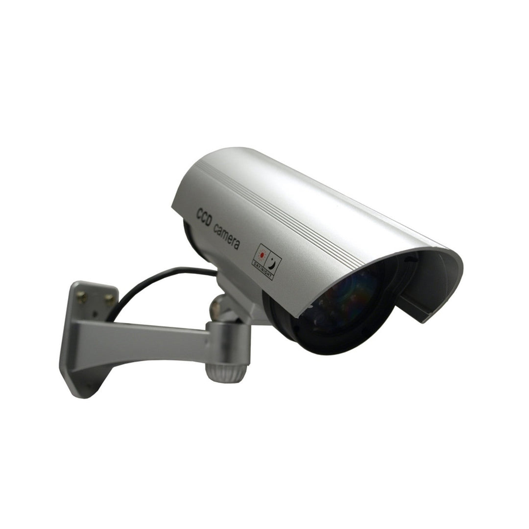 Dummy camera with flashing LED IR1100 S IR outdoor, silver, 4 pieces