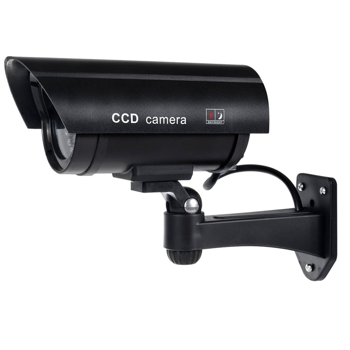 Dummy camera with flashing LED IR1100 B IR outdoor, black, 2 pieces