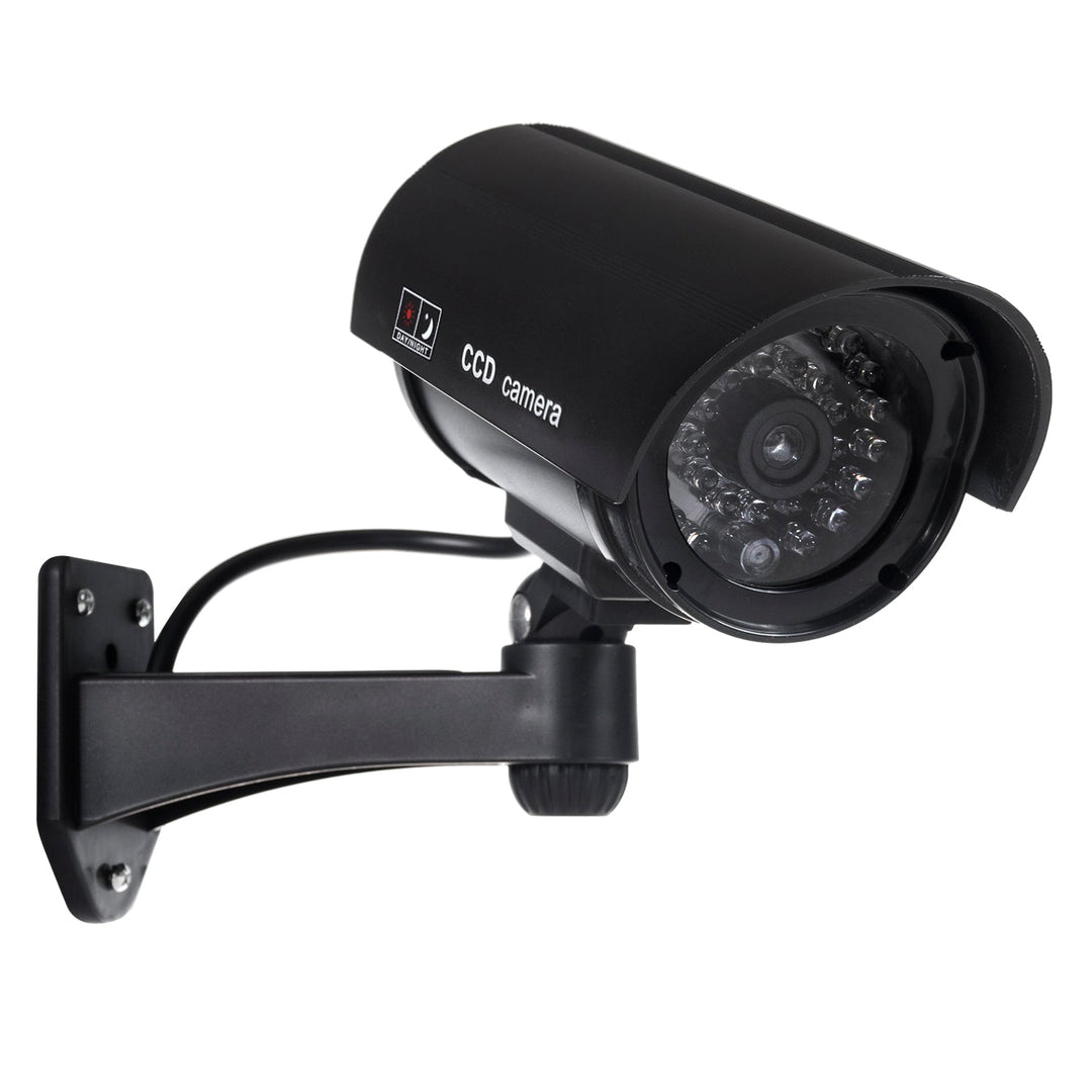 Dummy camera with flashing LED IR1100 B IR outdoor, black, 2 pieces