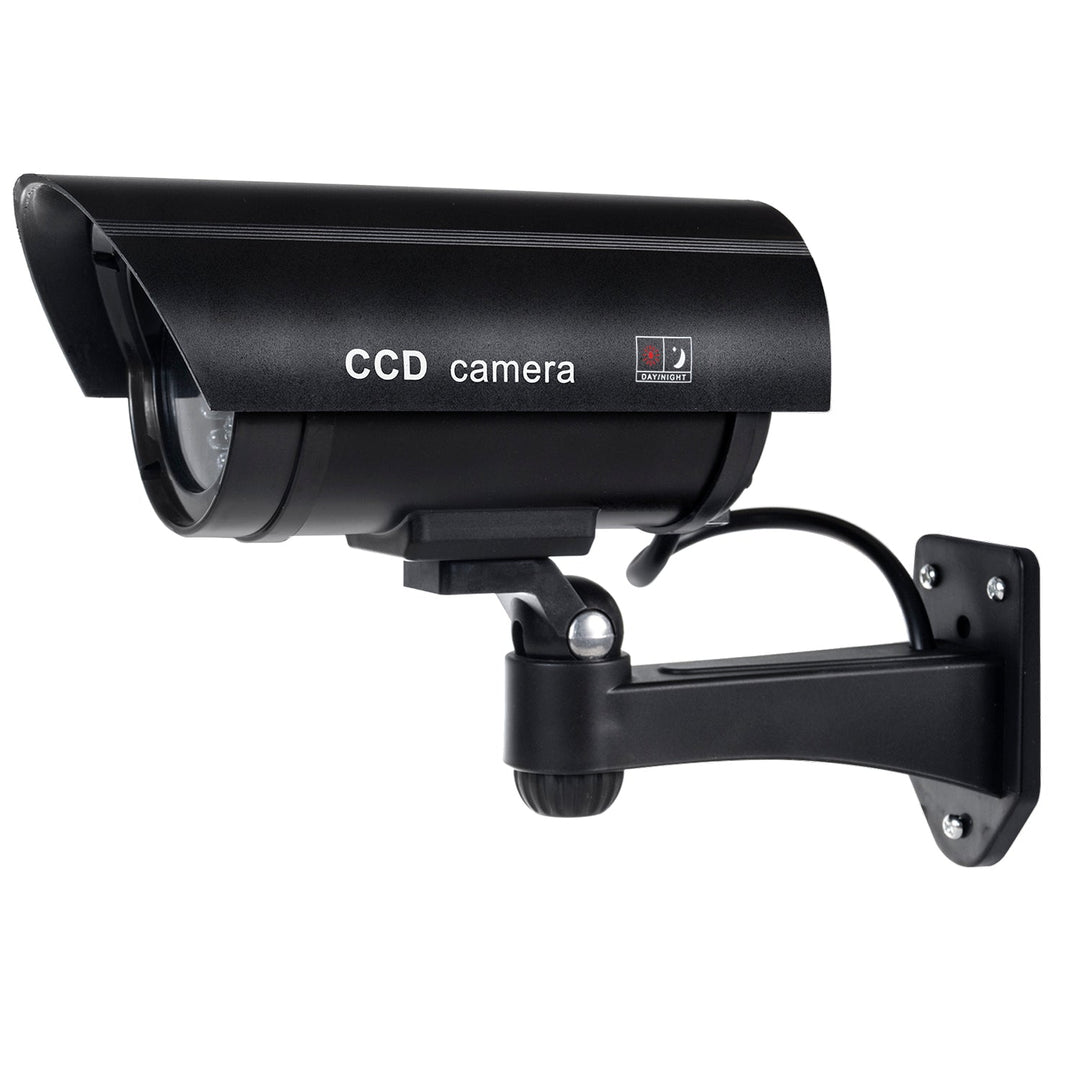 Dummy camera with flashing LED IR1100 B IR outdoor, black, 4 pieces