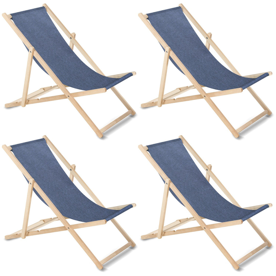 GreenBlue GB183M melange blue beech classic lounger, 4 pieces