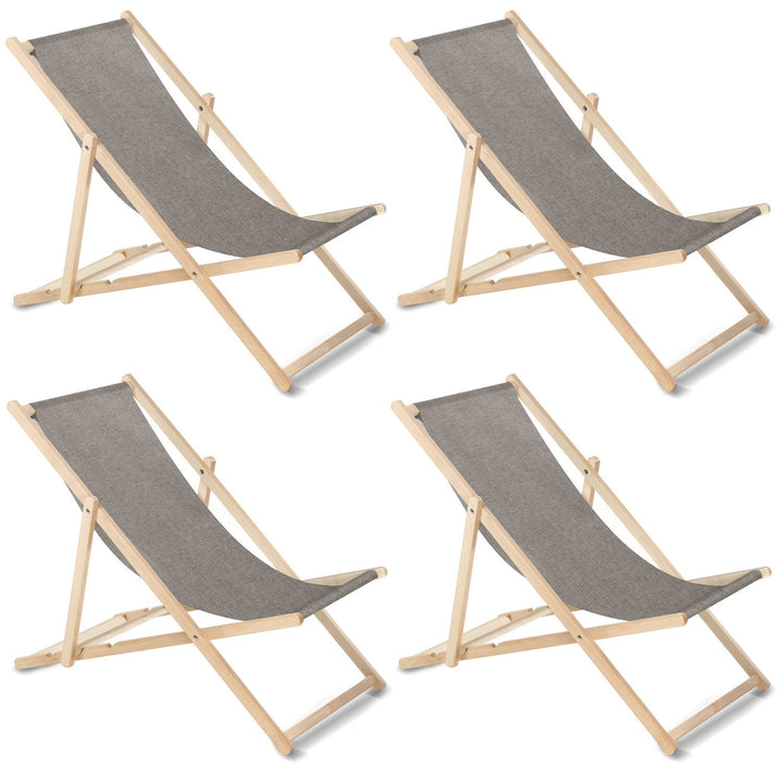 GreenBlue GB183M melange gray beech classic lounger, 4 pieces
