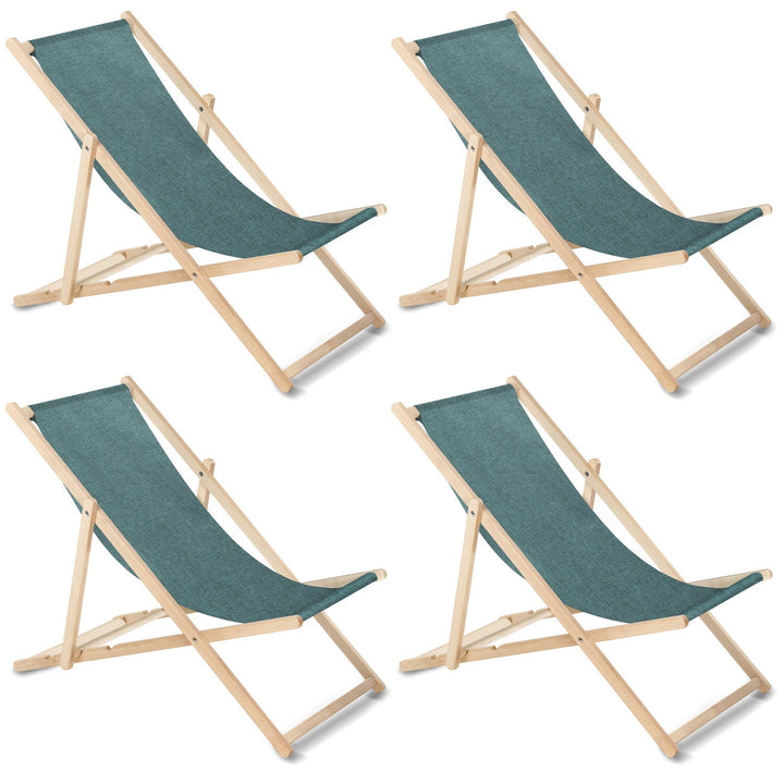 GreenBlue GB183M melange turquoise beech classic lounger, 4 pieces