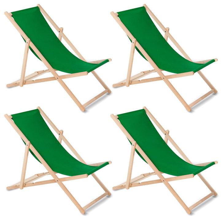 GreenBlue GB183 green beech classic lounger, 4 pieces