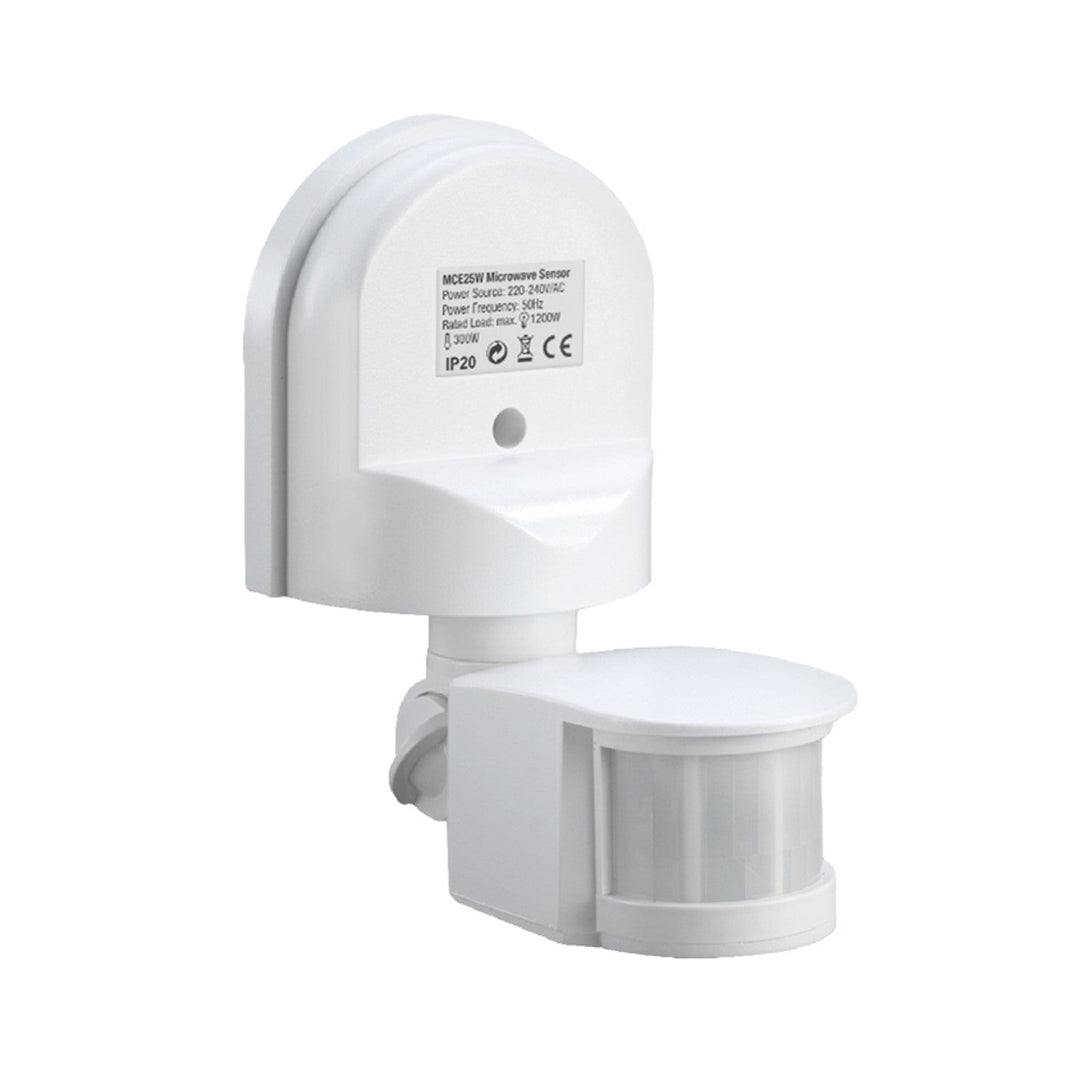 Maclean wall-mounted motion and dusk sensor, 180°, max. 1200W, black and white, MCE25