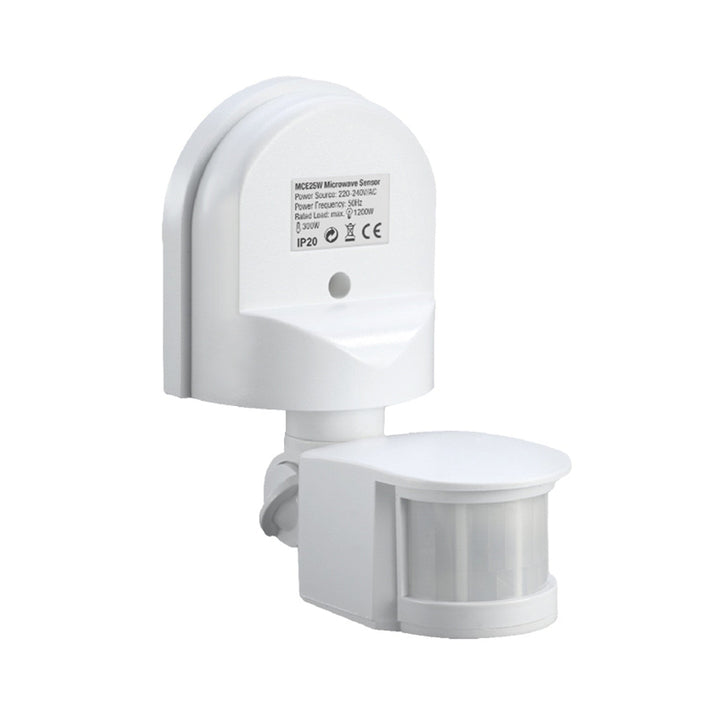Maclean wall-mounted motion and dusk sensor, 180°, max. 1200W, black and white, MCE25