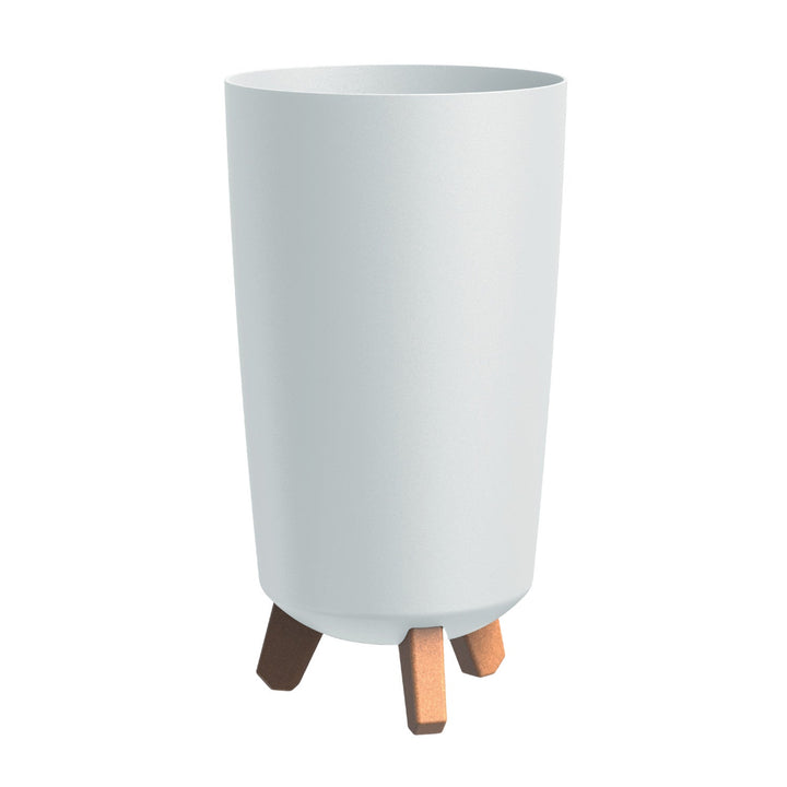 Prosperplast flower pot, diameter 195mm, height 365mm, on legs, white, Gracia Tubus Slim, set of 3 pieces
