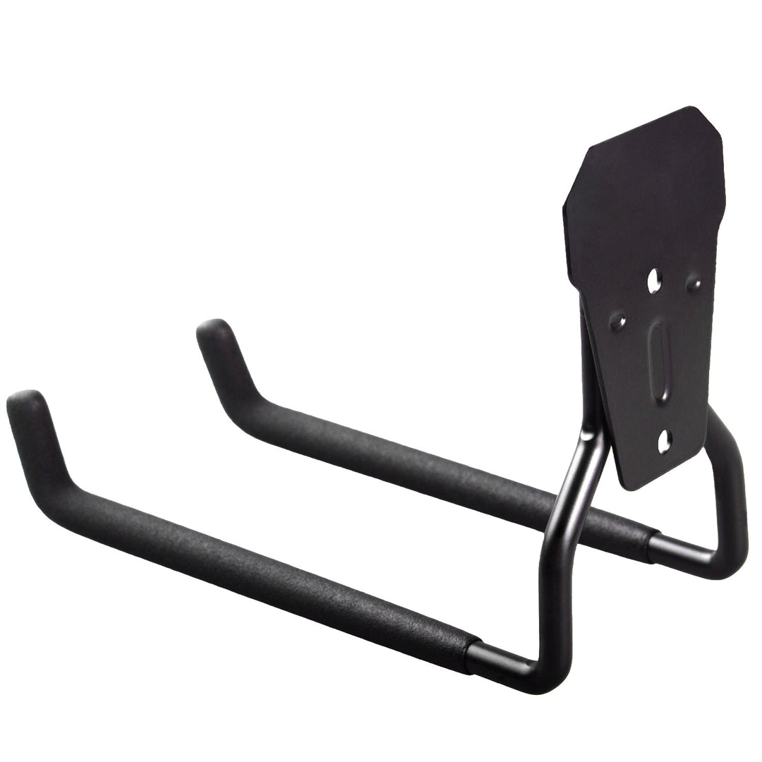 Maclean garage wall mount, for tires, gardening tools, ladder, garden hoses, steel, max load 35kg, MC-439 + garage steel wall hook 35kg black