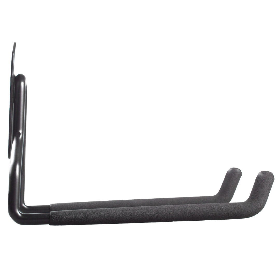 Maclean garage wall mount, for tires, gardening tools, ladder, garden hoses, steel, max load 35kg, MC-439 + garage steel wall hook 35kg black