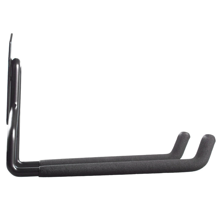 Maclean garage wall mount, for tires, gardening tools, ladder, garden hoses, steel, max load 35kg, MC-439 + garage steel wall hook 35kg black