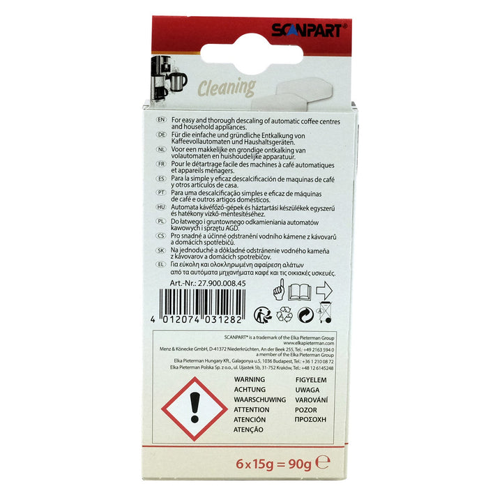 Decalcifying tablets for coffee makers, 6 pieces, universal, Scanpart