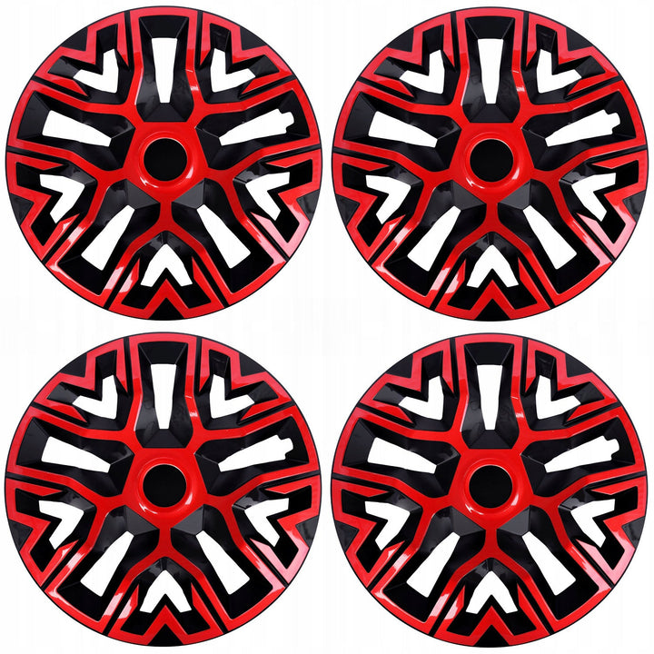 Universal hubcaps 14'' NRM The Best Bicolor red-black 4 pieces