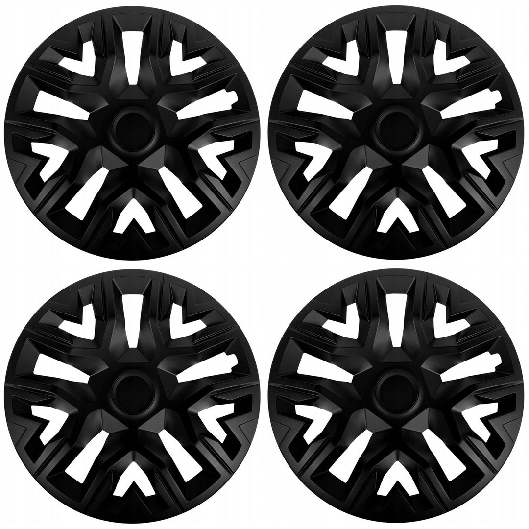 Universal hubcaps 14'' NRM The Best matte black 4 pieces