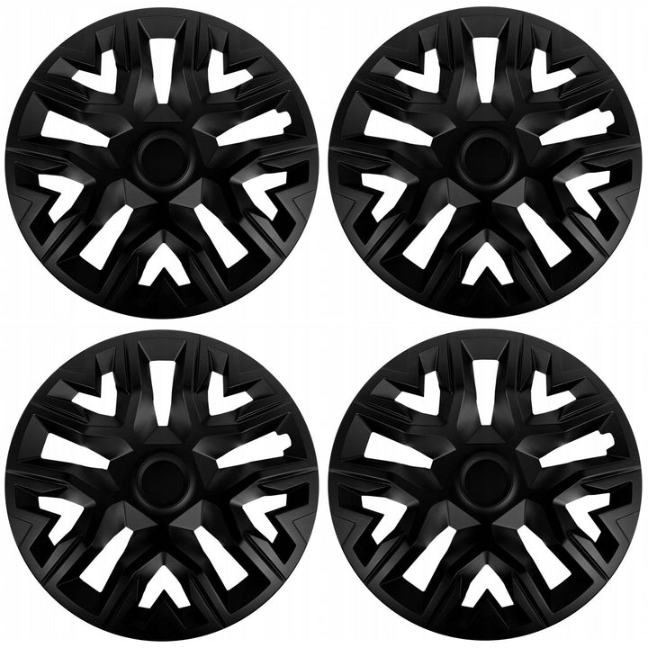 Universal hubcaps 16'' NRM The Best matte black 4 pieces wheel trims
