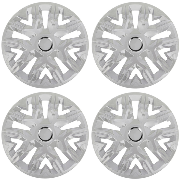 Universal hubcaps 14'' NRM Perfecto silver lacquered 4 pieces