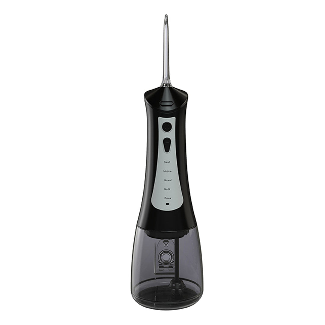 LAFE dental irrigator, 5 modes, 6 tips, black, CleanPRO