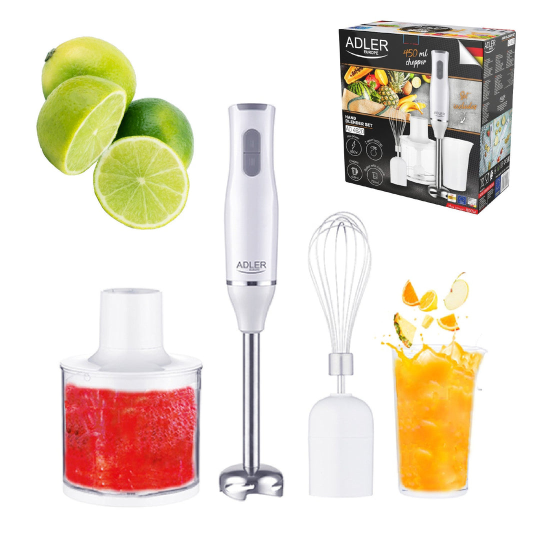Adler hand blender, 2 speeds, white, 800W, AD 4620