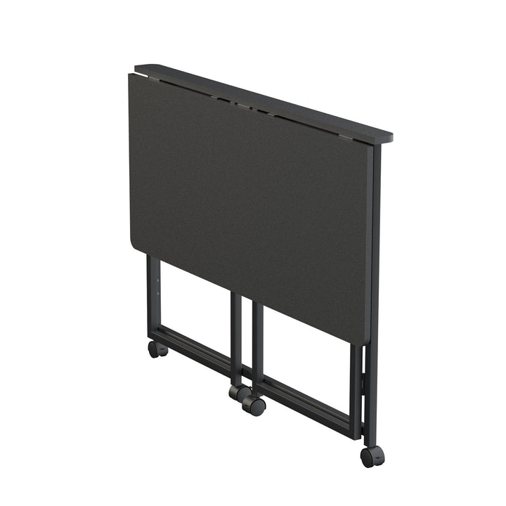 Maclean folding table desk, black, mobile, top 100x50cm, max. 50kg, MC-1250 B