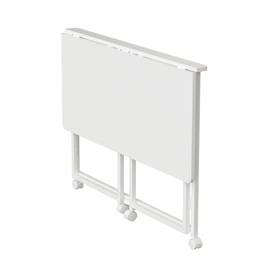Maclean folding table desk, white, mobile, top 100x50cm, max. 50kg, MC-1250 W