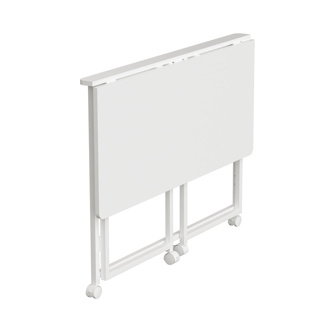 Maclean folding table desk, white, mobile, top 100x50cm, max. 50kg, MC-1250 W