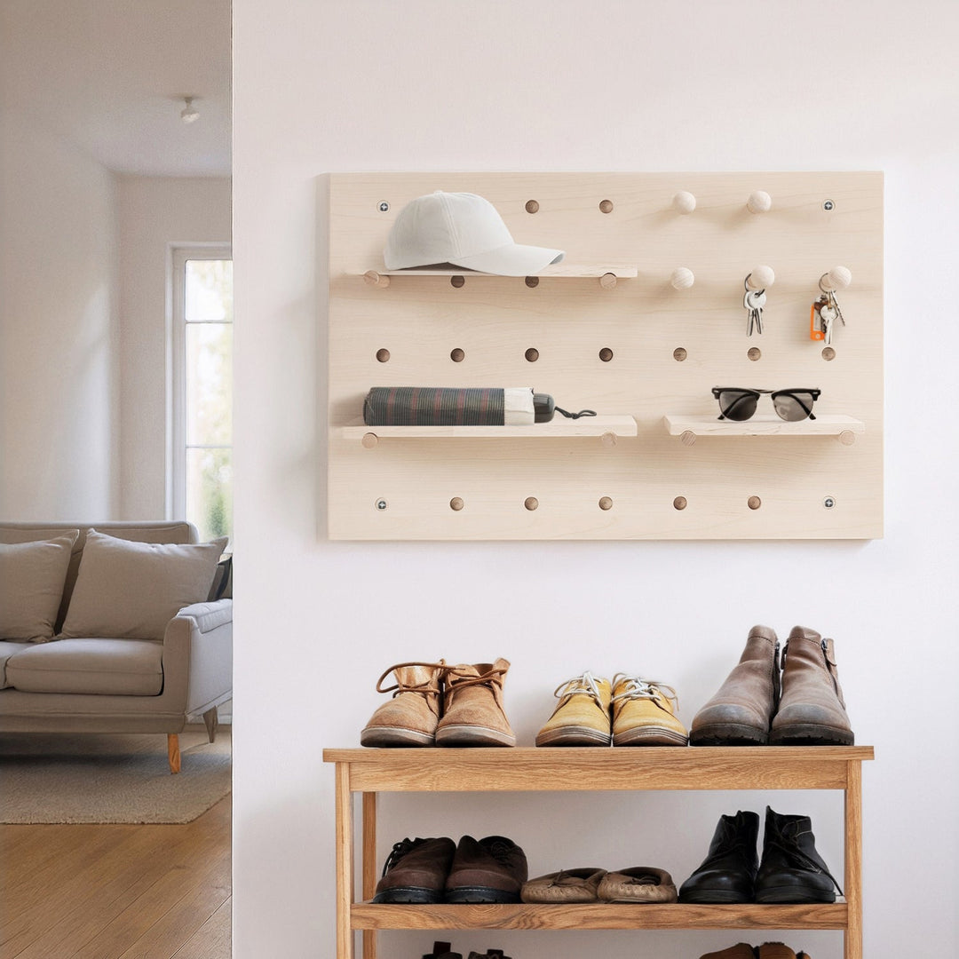 Maclean wooden board organizer, light wood color, 40x60 cm, max. 20 kg, MC-130 WD