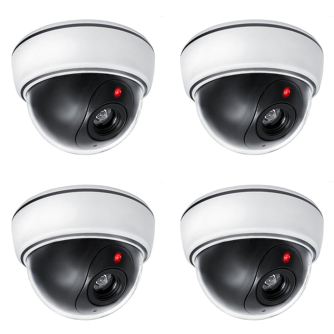 Dummy dome camera set, flashing LED light, DC2300, 4 pieces