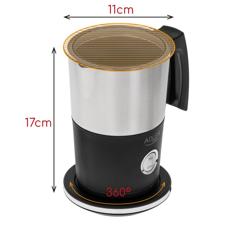 Adler milk frother, electric, hot and cold, max. 1000W, AD 4497