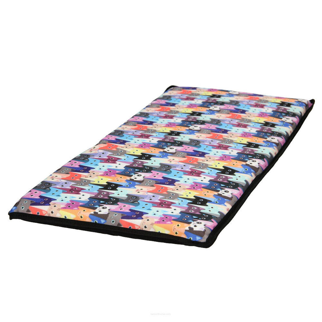 Cat bed cushion for windowsill 25x55cm Bertoni pattern MEOW