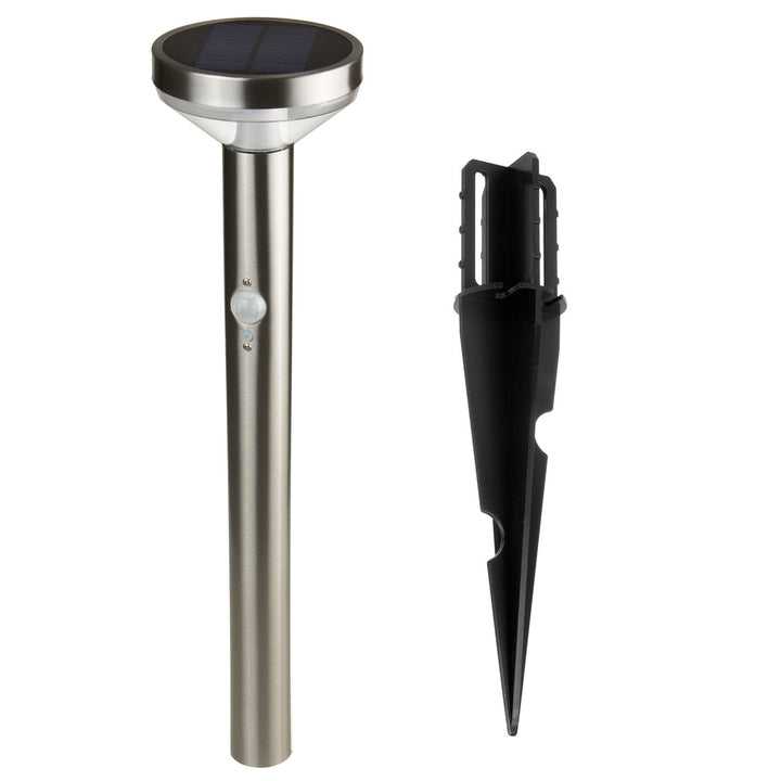 Maclean Solar LED Light, with sensor, 3 modes,plug-in, Li-ion 18650, IP44, 3.7V, 1200 mAh, Chrome matt, MCE465 C/M, 6 pieces