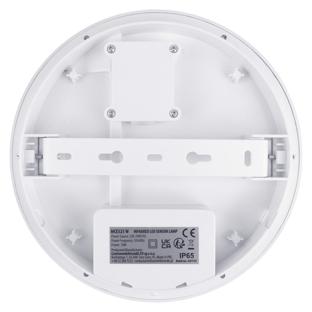 Maclean LED lamp with motion sensor, PIR sensor, white, 10W, IP65, 1000lm, neutral color, MCE525 W