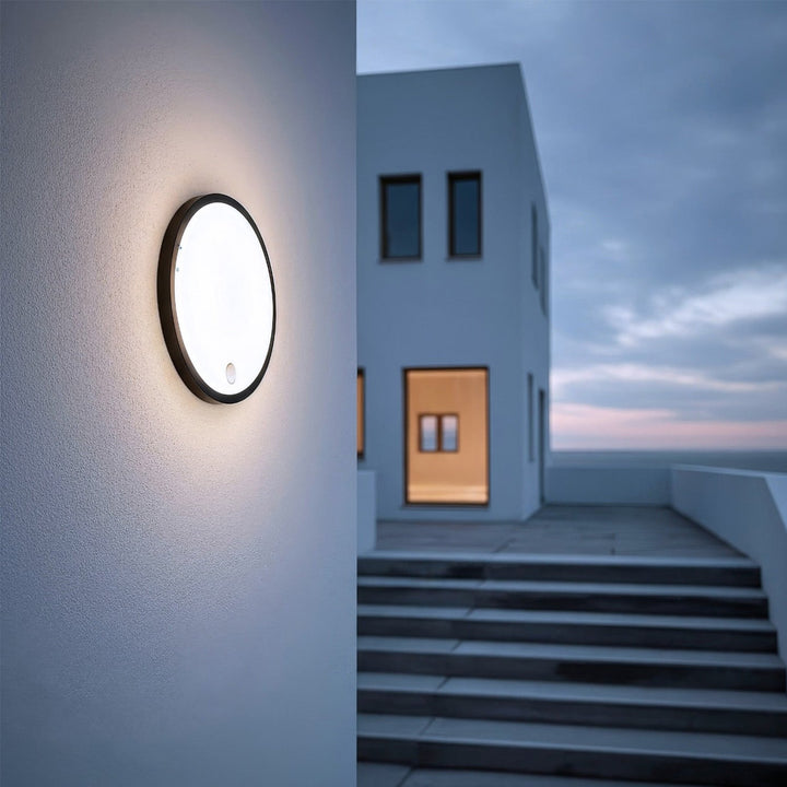 Maclean LED lamp with motion sensor, PIR sensor, black, 10W, IP65, 1000lm, neutral color, MCE525 B