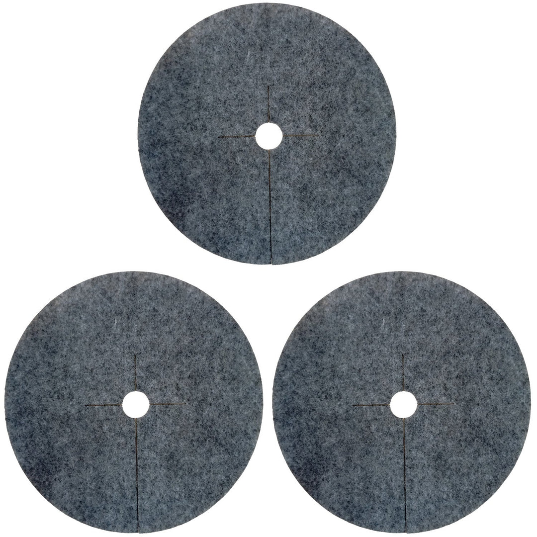 Bertoni anti-weed disc set for use in the garden, 3 pieces, 50 cm, gray