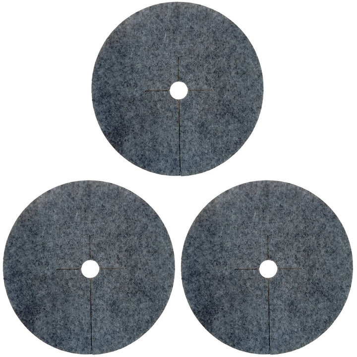 Bertoni anti-weed disc set for use in the garden, 3 pieces, 50 cm, gray