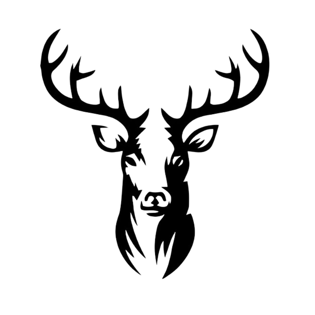Openwork painting, 3D wall decoration, 3D painting "Deer" 50x45cm black