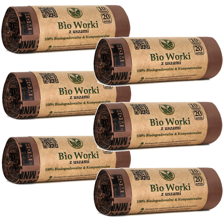 BIO compostable biodegradable bags 10 liters 6x20 pieces