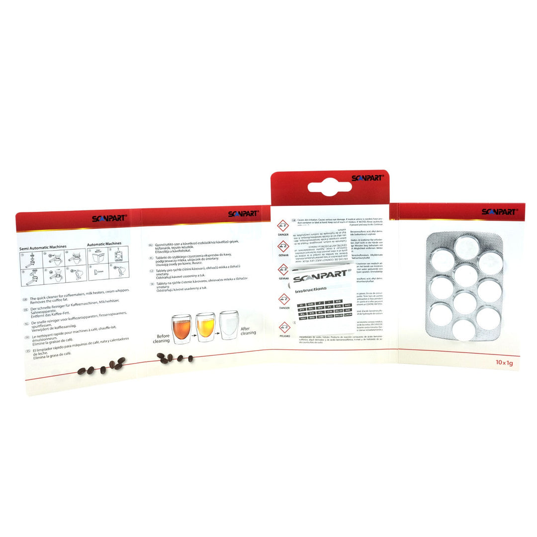 Coffee machine cleaning tablets, 10 pieces, universal, Scanpart, 2 packs