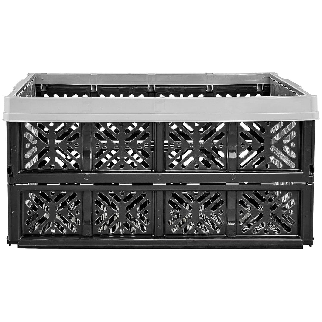 Keeeper plastic folding basket, shopping bin, 32L, grey-black