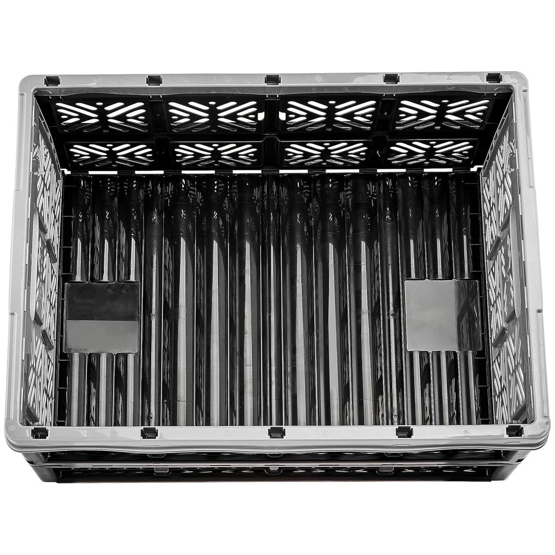 Keeeper plastic folding basket, shopping bin, 32L, grey-black
