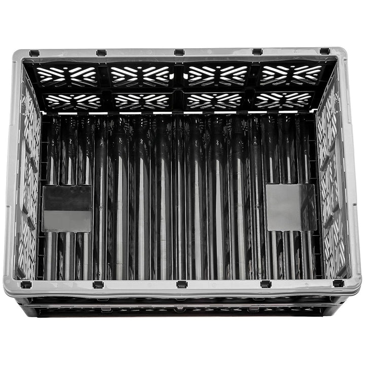Keeeper plastic folding basket, shopping bin, 32L, grey-black