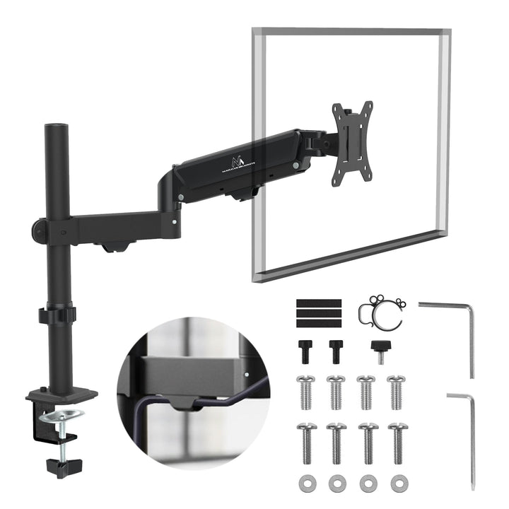 Maclean monitor mount, gas spring, 17"-32", 2-10kg, black, MC-135