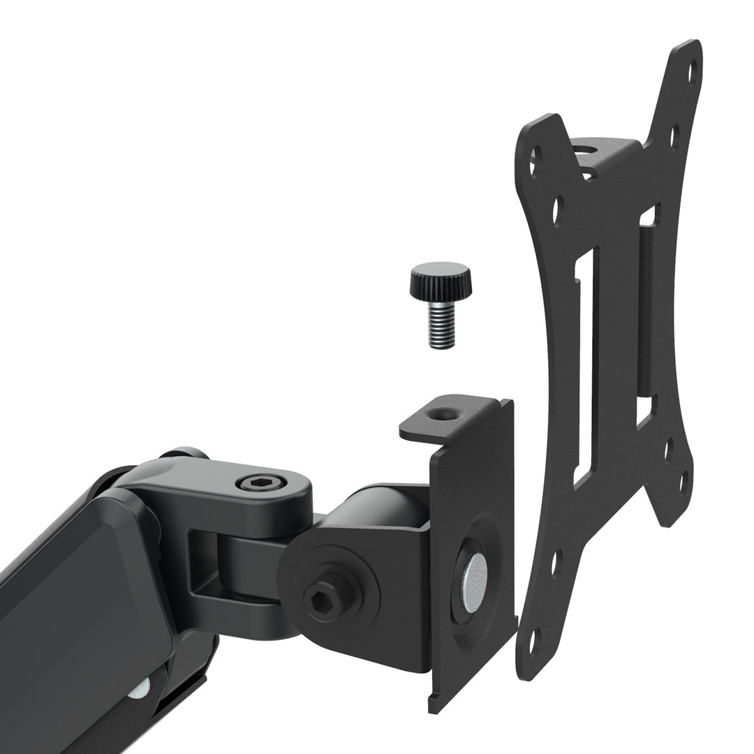 Maclean 2 monitor mount, gas spring, 17"-32", 2-10kg, black, MC-136