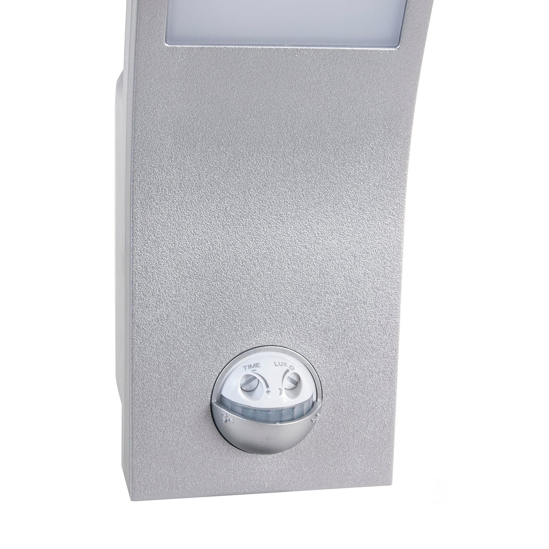 Maclean motion sensor LED lamp, PIR motion sensor, silver, 10W, IP54, 750lm, neutral white (4000K) MCE244 S, 2 pieces