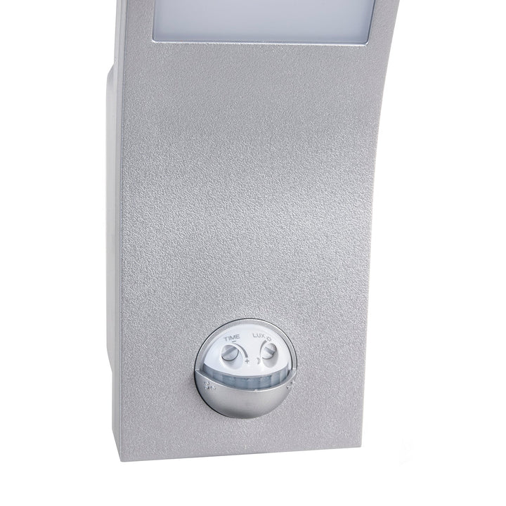 Maclean motion sensor LED lamp, PIR motion sensor, silver, 10W, IP54, 750lm, neutral white (4000K) MCE244 S, 2 pieces