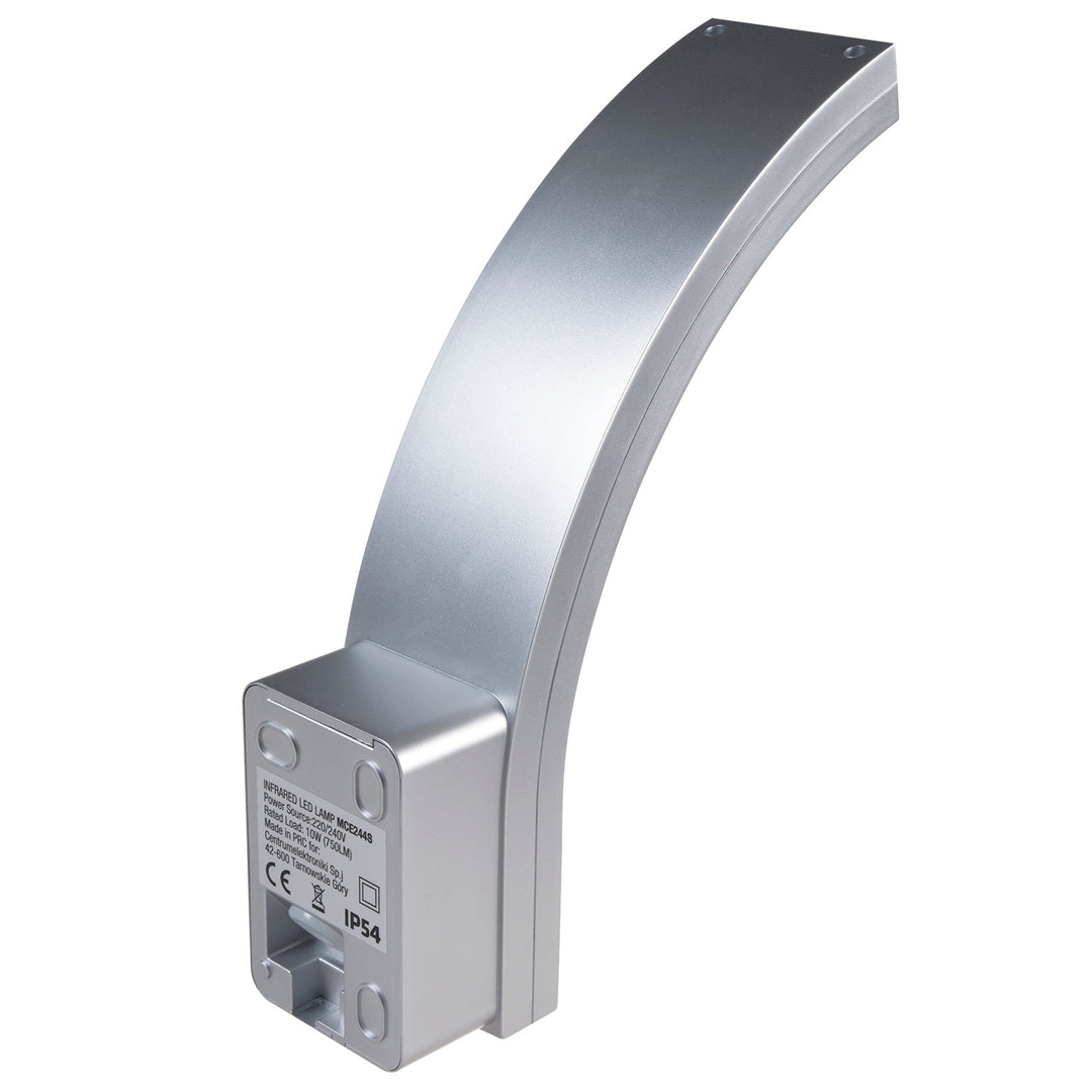 Maclean motion sensor LED lamp, PIR motion sensor, silver, 10W, IP54, 750lm, neutral white (4000K) MCE244 S, 2 pieces
