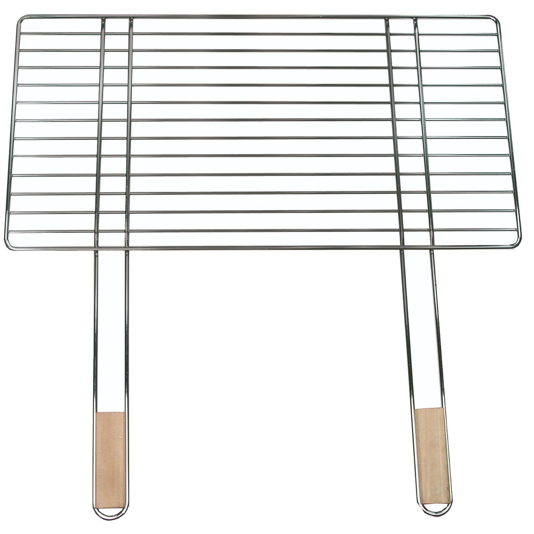 Master Grill & Party grill grate, chrome-plated steel, wooden handles, 58x30cm, MG253