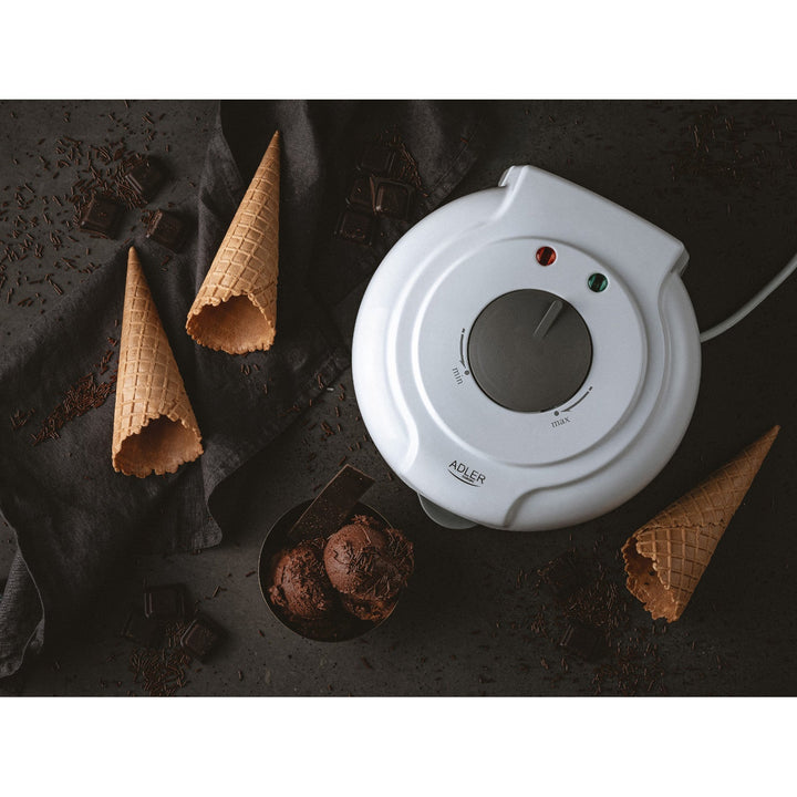Adler waffle maker, infinitely adjustable temperature, 1500W, white, AD 3038