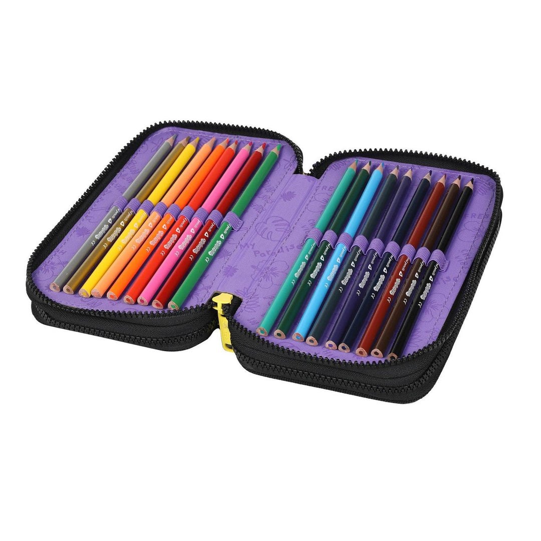 CoolPack three-compartment pencil case with accessories JUMPER 3 STITCH