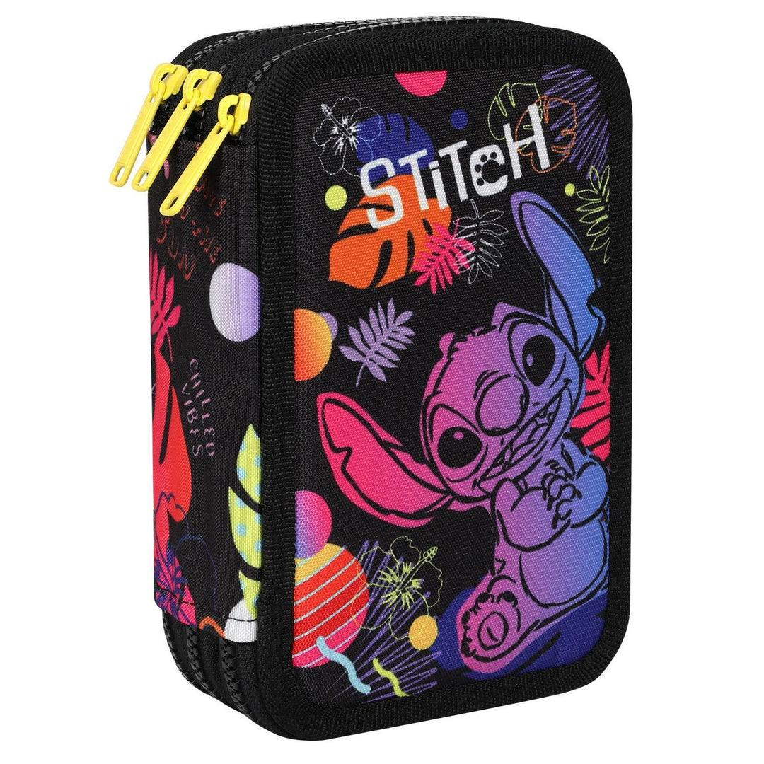 CoolPack three-compartment pencil case with accessories JUMPER 3 STITCH