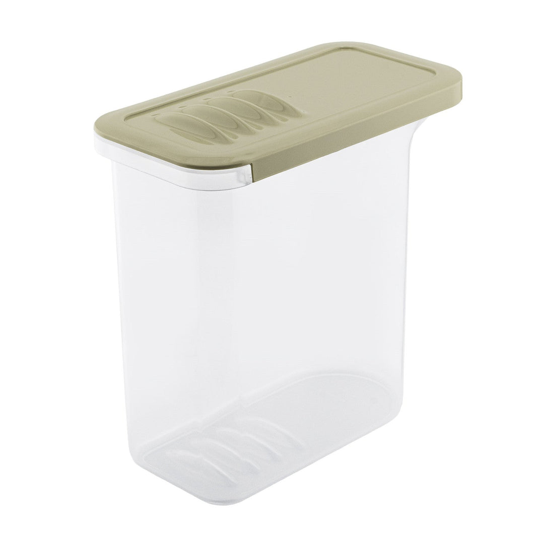 BranQ food container, 1.5l, transparent, olive green lid, Shark
